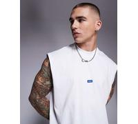 HUGO - Blue - Canotta bianca con logo centrale-Bianco 2XL