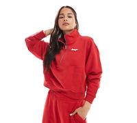 Hugo Blue - Dorata - Maglione rosso con zip corta in coordinato 34