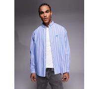 HUGO BLUE - Ebill - Camicia oversize blu a righe 2XL