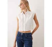 HUGO Blue - Estate - Camicia corta senza maniche bianca-Bianco 36
