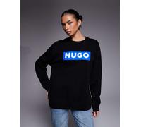 HUGO Blue - Felpa girocollo classica nera-Nero M