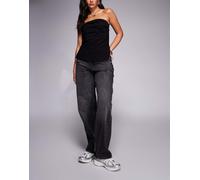 HUGO Blue - Leni - Jeans dritti neri-Nero W31-32 L32