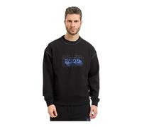 HUGO Felpa in terry di cotone con logo e cuciture a contrasto - Style Nothalic, 50553505 Nero L