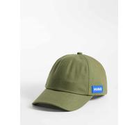 HUGO - Blue Mael - Cappello da baseball verde con logo laterale One Size