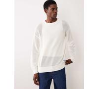 Hugo Blue - Maglione comodo bianco in maglia leggera M