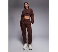 Hugo Blue - Naleisy - Joggers marroni in coordinato 34