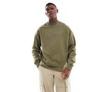 HUGO Felpa in terry di cotone con patch con logo blu - Style Nedro, 50522359 Oliva XS