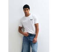 HUGO - Blue Nesptee - T-shirt bianca regular fit-Bianco 2XL