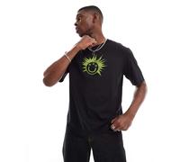 HUGO Blue - Nugix - T-shirt nera con grafica-Nero S