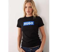 Hugo Classic 10258021 Blue Short Sleeve T-shirt Nero S Donna