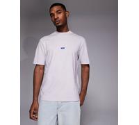 Hugo Blue - T-shirt in jersey di cotone viola chiaro con logo S