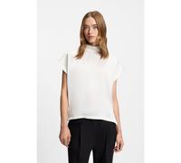 HUGO Blusa in satin fluido con collo a lupetto - Style Caneli-1, 50525896 Bianco 40