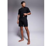 HUGO Bermuda del pigiama con lavorazione a nido d'ape e logo ricamato - Style Austin Shorts, 50532023 Nero S