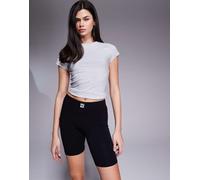 HUGO Bodywear - Suki - Pantaloncini leggings neri con logo-Nero XXL