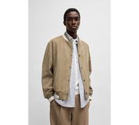 HUGO Bomber in pelle scamosciata con rifiniture a coste - Style Ledam, 50534326 Marrone S
