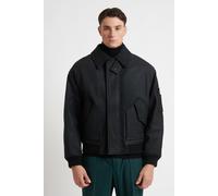 HUGO Bomber in Vera Pelle di Bufalo con Fintone Ricoperto MODELLO 9659 - Nero / XL