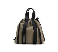 HUGO Borsa tote con lavorazione a maglia e chiusura con coulisse - Style Circular_Tote, 50541904 Marrone pz.