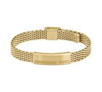 BOSS Bracciale in mesh color oro con targhetta con logo - Style ALEN, 58137025 Color oro pz.