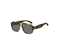 HUGO BOSS Occhiali da Sole BOSS 1718/S KVI STRIPED BROWN 57/15/150 Uomo