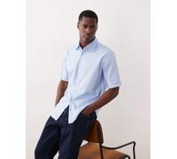 Hugo Boss - Camicia a maniche corte vestibilità classica in cotone blu con bottoni S