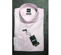 Hugo Boss Camicia Da Uomo Max Easy Iron Sharp Stretch In Cotone Rosa 46 18 34/35