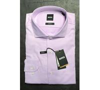 Hugo Boss Camicia Da Uomo Max Easy Iron Slim Fit In Cotone Stretch 39 15.5 34/35