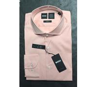 Hugo Boss Camicia Da Uomo Slim Fit In Cotone Stretch Performance Rosa 42 16.5