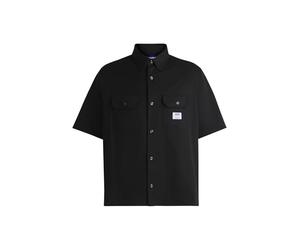 HUGO BOSS Camicia Ekyno Uomo, Nero 1, L