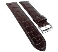 Hugo Boss Cinturino Orologio 24mm Pelle Simil Coccodrillo Braun Cuciture 1513480