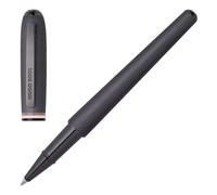 Hugo Boss Contour Iconic HSH3415D - Penna roller in ottone e alluminio, lunghezza: 13,6 cm, colore: Nero
