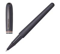 Hugo Boss Contour Iconic HSH3415D - Penna roller in ottone e alluminio, lunghezza: 13,6 cm, colore: Nero