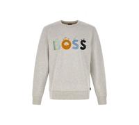 Hugo Boss Grey Cotton Logo Details Sweatshirt - S