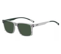 HUGO Occhiali da sole in acetato trasparente con dettagli bianchi e verdi - Style HG 1369/SKB757QT, 58609975 Grigio chiaro pz.