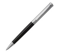 BOSS Penna a sfera con cromatura incisa e finiture in lacca nera opaca - Style Ballpoint pen Sophisticated Diamond, 58045160 Nero pz.