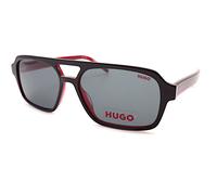 HUGO BOSS Hugo Sole Cristallo Nero Rosso Con Grigio CAT.3 Lenti Hg1241/S Oit