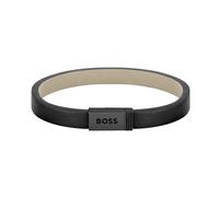 Hugo boss Jace 1580337 modern black leather Bracciale - Length: 17.5 cm