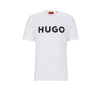 HUGO Maglietta 'Dulivio' nero / bianco Uomo HUGO M