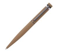 Hugo Boss Loop Iconic HSG3524X Ballpoint Pen Brass and Rubber Camel Length: 14.6