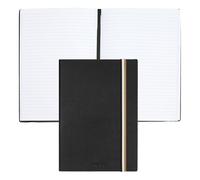 BOSS Taccuino A5 in similpelle nera con elastico con righe tipiche del marchio - Style Notebook A5 Iconic Black Lined, 58122609 Nero pz.