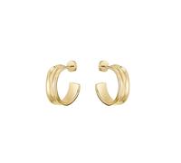 Hugo Boss Orecchini Cerchio Acciaio Placcato Oro Ripple 1580776 - Orecchini
