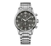 HUGO BOSS Orologio 1513181 Aeroliner Cronografo Acciaio Inox Argento Bracciale