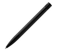 HUGO BOSS: Penna a sfera EXPLORE Brushed Black. Penna raffinata nera in alluminio spazzolato con dettagli neri e anelli testurizzati. Dispo in piuma, roller e sfera