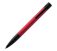HUGO BOSS: Penna a sfera EXPLORE Brushed Red. Penna raffinata in alluminio spazzolato con dettagli neri e anelli testurizzati. Dispo in piuma, roller e sfera