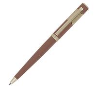HUGO BOSS: Penna a sfera Ribon Vivid Blush. Penna marrone pastello (Pastel Brown) ad alta gamma silenziosa, anti-sbavatura.