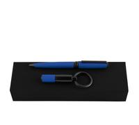HUGO BOSS Set Gear Matrix Blue Ballpoint Pen and Keyring in Gift Case