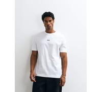 HUGO BOSS - T-shirt bianca vestibilità comoda con grafica piccola-Bianco M