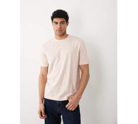 HUGO BOSS - T-shirt in cotone rosa con logo a contrasto L
