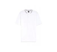 BOSS Polo con collo Henley in piqué di cotone - Style C-Pratt 40, 50559855 Bianco M