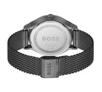 BOSS Orologio Analogico Multifunzione al Quarzo da Uomo Collezione TYLER con Cinturino in Maglia Metallica in Acciaio Inossidabile Nero - 1514105