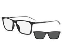 Hugo Boss Uomo BOSS 1151/CS 003/IR Occhiali da sole Plastica Nero-opaco Grigio Squadrata Clip-on